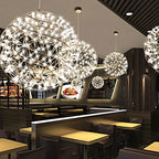 Contemporary Nordic Ball Dandelion Stainless Steel LED Pendant Light for Dining Room Lumendat