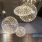 Contemporary Nordic Ball Dandelion Stainless Steel LED Pendant Light for Dining Room Lumendat