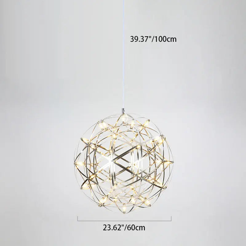 Contemporary Nordic Ball Dandelion Stainless Steel LED Pendant Light for Dining Room Lumendat