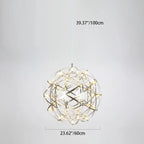 Contemporary Nordic Ball Dandelion Stainless Steel LED Pendant Light for Dining Room Lumendat