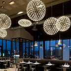 Contemporary Nordic Ball Dandelion Stainless Steel LED Pendant Light for Dining Room Lumendat