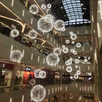 Contemporary Nordic Ball Dandelion Stainless Steel LED Pendant Light for Dining Room Lumendat