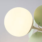 Contemporary Nordic Iron Glass PVC Ball Round Pieces 4/6/8/9/12 Light Semi-Flush Mount Ceiling Light For Bedroom Lumendat