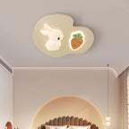 Lumendat Contemporary Creative Kids Rabbit Iron PE LED Flush Mount Ceiling Light For Bedroom Lumendat