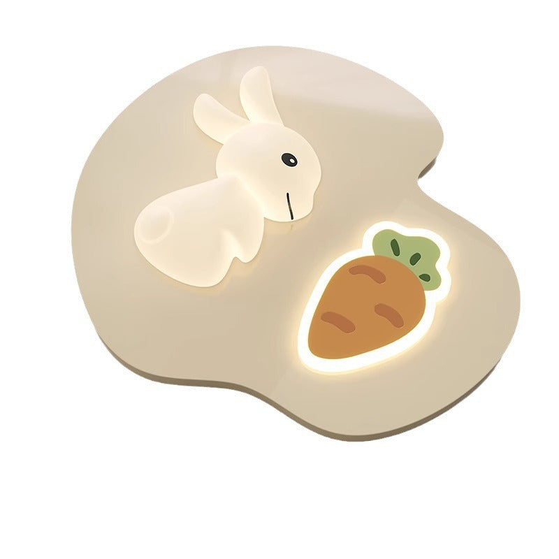 Lumendat Contemporary Creative Kids Rabbit Iron PE LED Flush Mount Ceiling Light For Bedroom Lumendat
