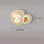 Lumendat Contemporary Creative Kids Rabbit Iron PE LED Flush Mount Ceiling Light For Bedroom Lumendat