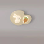 Lumendat Contemporary Creative Kids Rabbit Iron PE LED Flush Mount Ceiling Light For Bedroom Lumendat