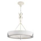 Traditional French Metal Resin Round Carved Floral LED Chandeliers for Living Room BulbSquare
