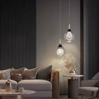 Contemporary Creative Aluminum Crystal Ball Deer Jellyfish Earth LED Pendant Light for Bedside BulbSquare