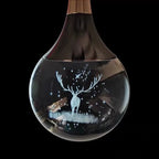 Contemporary Creative Aluminum Crystal Ball Deer Jellyfish Earth LED Pendant Light for Bedside BulbSquare