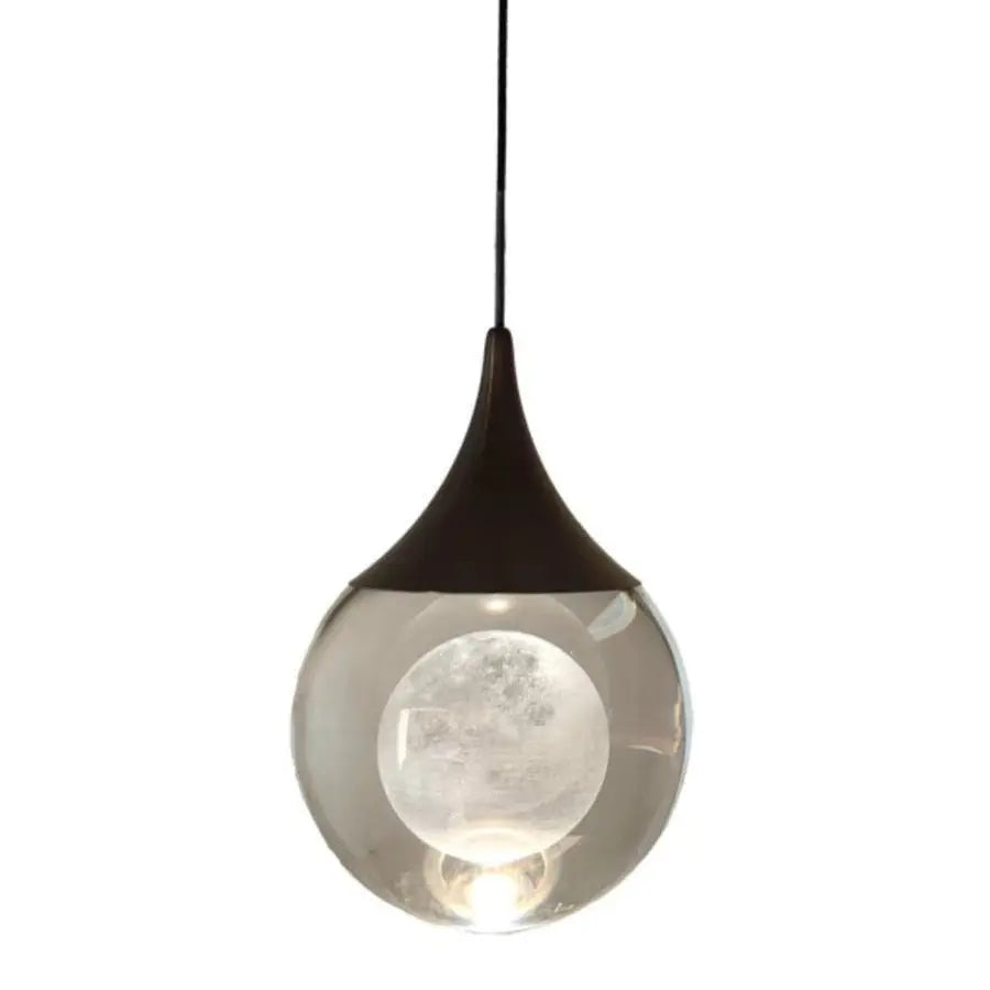Contemporary Creative Aluminum Crystal Ball Deer Jellyfish Earth LED Pendant Light for Bedside BulbSquare