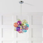 Lumendat Contemporary Scandinavian Kids Iron Glass Bubble Balloon 1/3/5/8 Light Chandeliers For Bedroom Lumendat