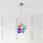 Lumendat Contemporary Scandinavian Kids Iron Glass Bubble Balloon 1/3/5/8 Light Chandeliers For Bedroom Lumendat