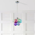 Lumendat Contemporary Scandinavian Kids Iron Glass Bubble Balloon 1/3/5/8 Light Chandeliers For Bedroom Lumendat