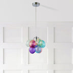 Lumendat Contemporary Scandinavian Kids Iron Glass Bubble Balloon 1/3/5/8 Light Chandeliers For Bedroom Lumendat