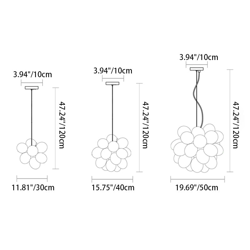 Lumendat Contemporary Scandinavian Kids Iron Glass Bubble Balloon 1/3/5/8 Light Chandeliers For Bedroom Lumendat