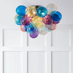 Lumendat Contemporary Scandinavian Kids Iron Glass Bubble Balloon 3/4/6 Light Semi-Flush Mount Ceiling Light For Bedroom Lumendat