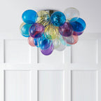 Lumendat Contemporary Scandinavian Kids Iron Glass Bubble Balloon 3/4/6 Light Semi-Flush Mount Ceiling Light For Bedroom Lumendat