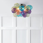 Lumendat Contemporary Scandinavian Kids Iron Glass Bubble Balloon 3/4/6 Light Semi-Flush Mount Ceiling Light For Bedroom Lumendat