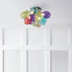 Lumendat Contemporary Scandinavian Kids Iron Glass Bubble Balloon 3/4/6 Light Semi-Flush Mount Ceiling Light For Bedroom Lumendat