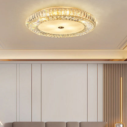 Modern Luxury Crystal Metal Round Multilayer 18/24 Light Flush Mount Ceiling Light for Living Room