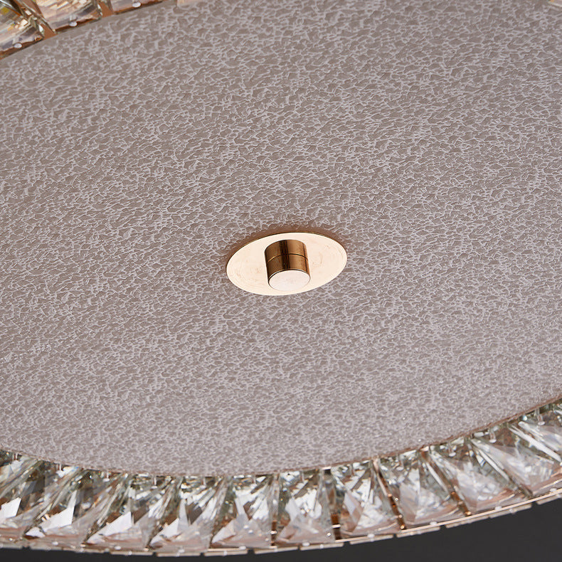 Modern Luxury Crystal Metal Round Multilayer 18/24 Light Flush Mount Ceiling Light for Living Room