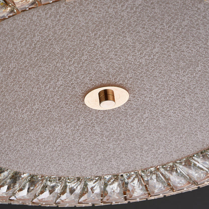 Modern Luxury Crystal Metal Round Multilayer 18/24 Light Flush Mount Ceiling Light for Living Room