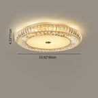 Modern Luxury Crystal Metal Round Multilayer 18/24 Light Flush Mount Ceiling Light for Living Room