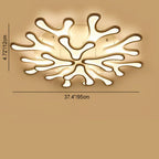 Contemporary Creative Iron Acrylic Antler Flower LED Flush Mount Ceiling Light For Living Room