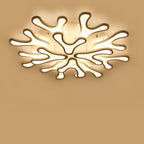 Contemporary Creative Iron Acrylic Antler Flower LED Flush Mount Ceiling Light For Living Room