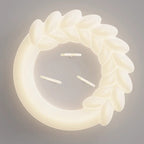 Contemporary Nordic Kids Iron PE Round Star Cloud Maize LED Flush Mount Ceiling Light For Bedroom