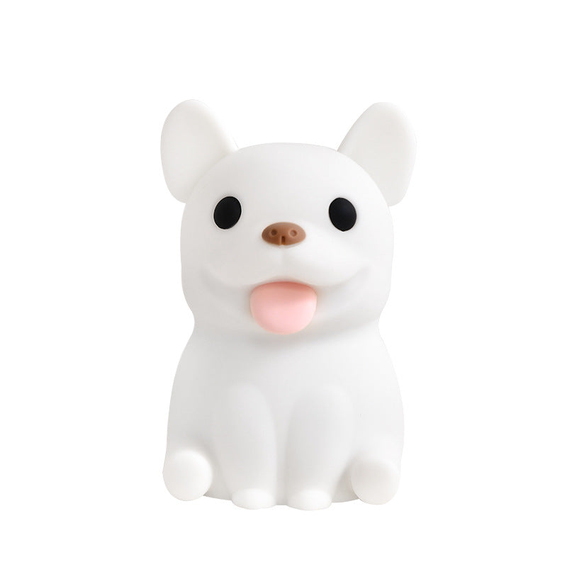Lumendat Contemporary Creative Kids Rechargeable Bulldog Silica PC ABS LED Table Lamp Night Light For Bedside Lumendat