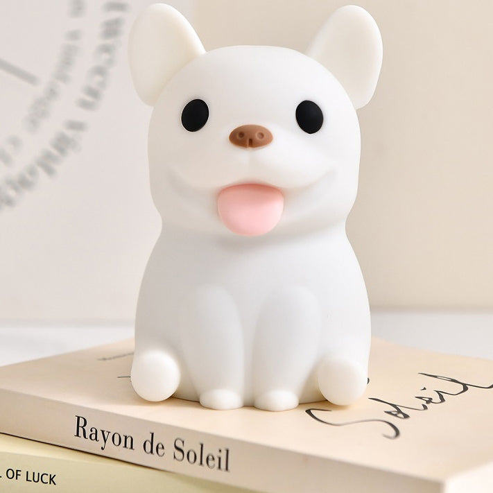Lumendat Contemporary Creative Kids Rechargeable Bulldog Silica PC ABS LED Table Lamp Night Light For Bedside Lumendat