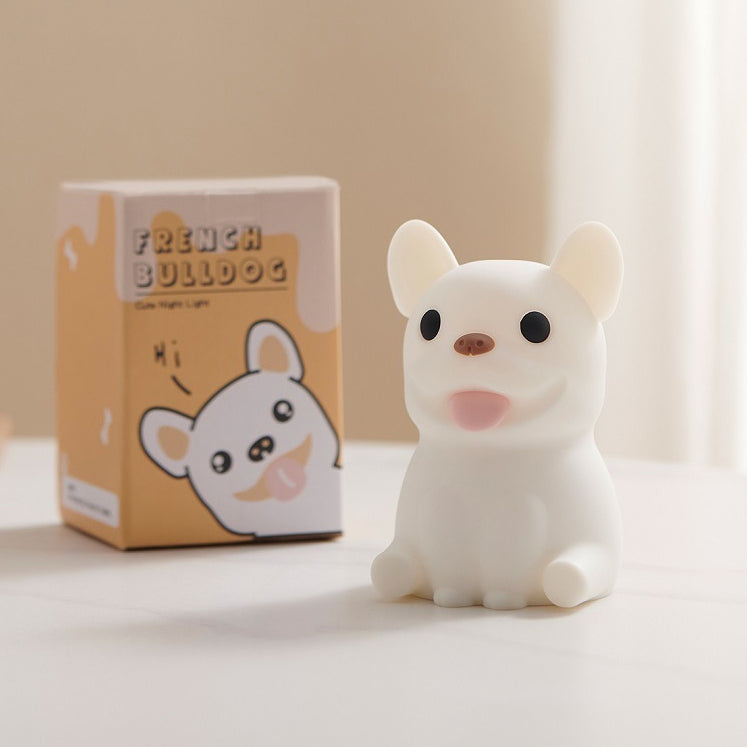 Lumendat Contemporary Creative Kids Rechargeable Bulldog Silica PC ABS LED Table Lamp Night Light For Bedside Lumendat