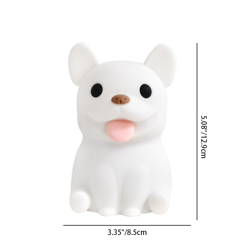Lumendat Contemporary Creative Kids Rechargeable Bulldog Silica PC ABS LED Table Lamp Night Light For Bedside Lumendat