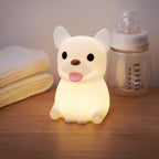 Lumendat Contemporary Creative Kids Rechargeable Bulldog Silica PC ABS LED Table Lamp Night Light For Bedside Lumendat