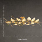 Contemporary Luxury Copper Branch Leaf 10/15 Light Semi-Flush Mount Ceiling Light For Living Room