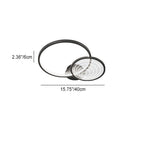 Contemporary Nordic Brass Acrylic Circle LED Flush Mount Ceiling Light For Bedroom