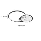 Contemporary Nordic Brass Acrylic Circle LED Flush Mount Ceiling Light For Bedroom