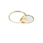 Contemporary Nordic Brass Acrylic Circle LED Flush Mount Ceiling Light For Bedroom