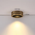 Traditional Chinese Brass Aluminum Round Horse LED Downlight Flush Mount Ceiling Light For Living Room