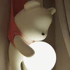 Lumendat Contemporary Creative Kids Hanging Bear Resin PMMA 1-Light Wall Sconce Lamp For Bedroom Lumendat