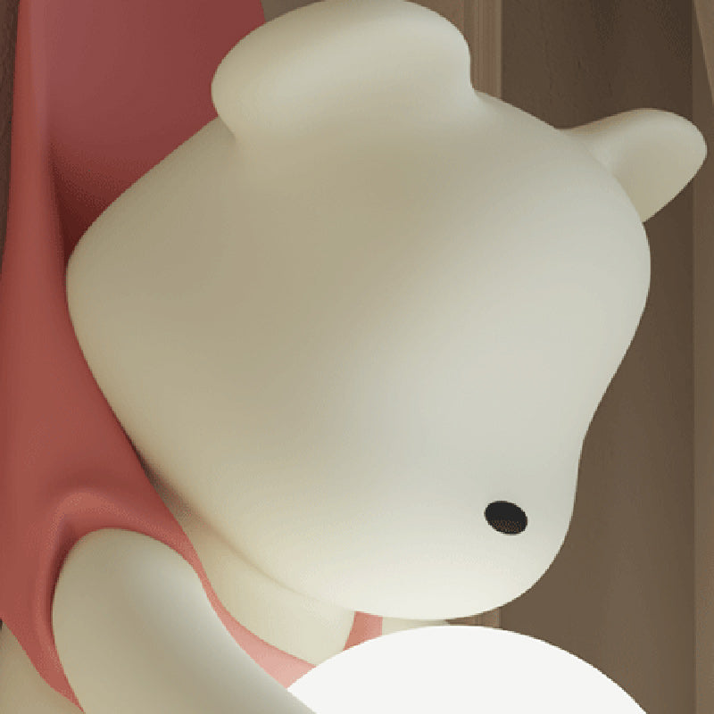 Lumendat Contemporary Creative Kids Hanging Bear Resin PMMA 1-Light Wall Sconce Lamp For Bedroom Lumendat