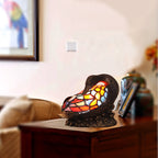 Traditional Tiffany Glass Resin Hand-Carved Duck Decoration 1-Light Table Lamp Night Light For Bedside Lumendat
