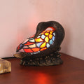 Traditional Tiffany Glass Resin Hand-Carved Duck Decoration 1-Light Table Lamp Night Light For Bedside Lumendat
