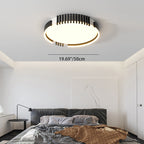 Modern Simplicity Iron Acrylic Square Round Rectangular Line LED Flush Mount Ceiling Light For Living Room
