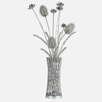 Modern Art Deco Aluminum Wire Weaving Vase LED Standing Floor Lamp For Living Room Lumendat