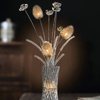 Modern Art Deco Aluminum Wire Weaving Vase LED Standing Floor Lamp For Living Room Lumendat
