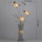 Modern Art Deco Aluminum Wire Weaving Vase LED Standing Floor Lamp For Living Room Lumendat