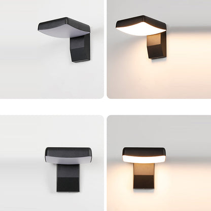 Modern Minimalist Waterproof Rotatable Aluminum PC Square Round LED Wall Sconce Lamp For Outdoor Patio